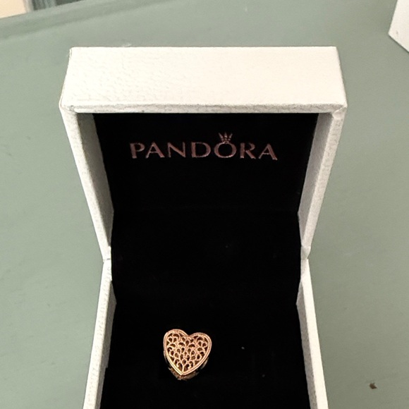 Pandora Jewelry - Pandora Gold Filigree Heart charm **authentic Pandora ***